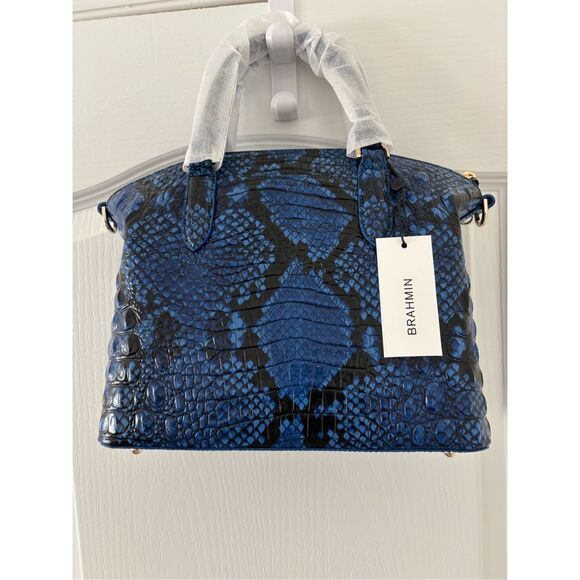 NWT Brahmin Duxbury Satchel Blue Viper Ombre Melbourne - Picture 5 of 6